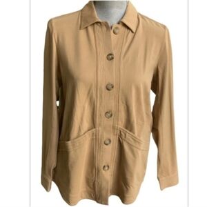 J.JILL Womens Modern Button Up Knit Barn Jacket Size XL